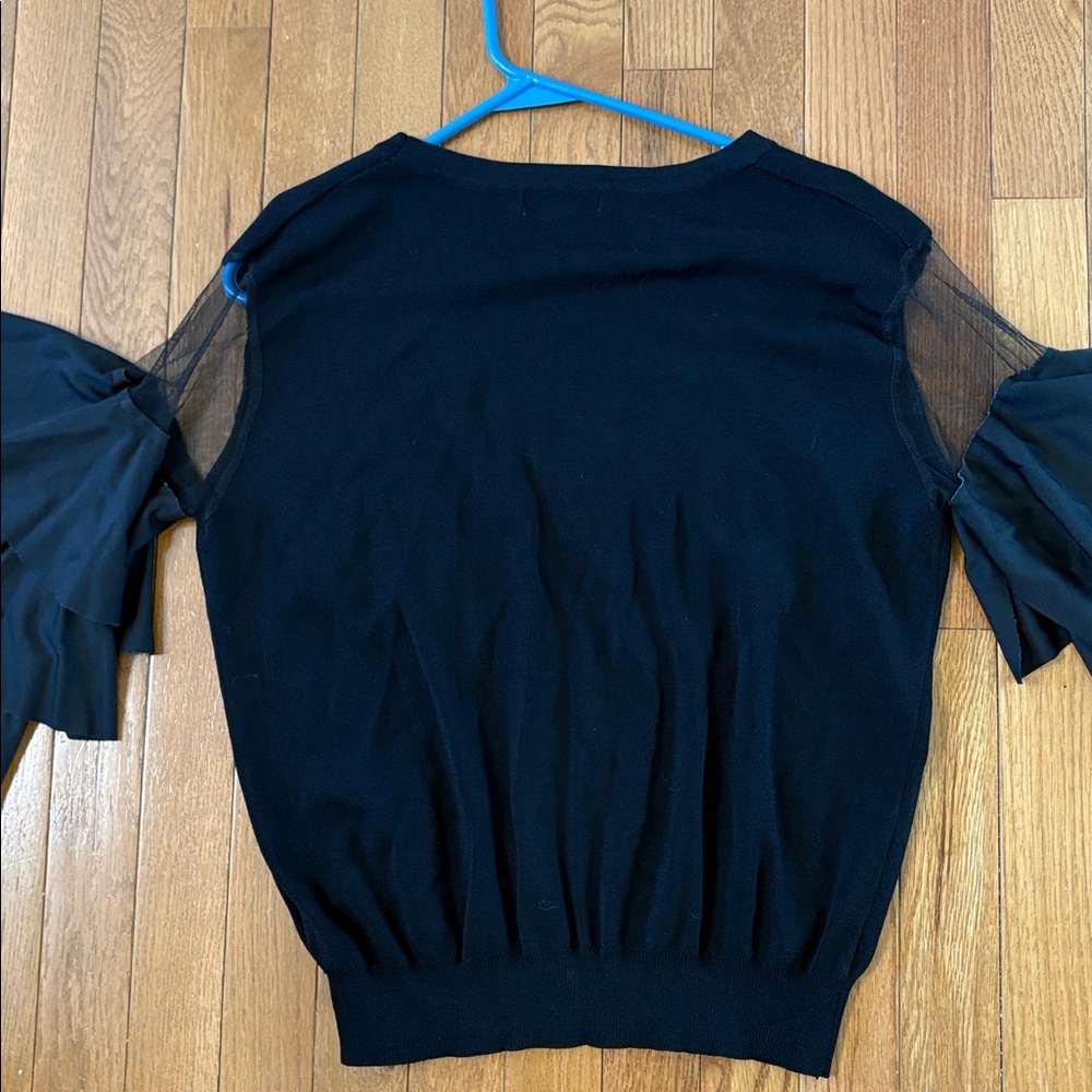 Rachel Zoe Black Bell Sleeve Blouse Size XL - Picture 9 of 10